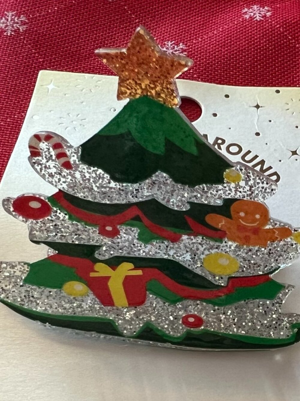 TARGET Joy is All Around Christmas Tree Hair Claw Clip Holiday Gift NWT - Picture 3 of 3